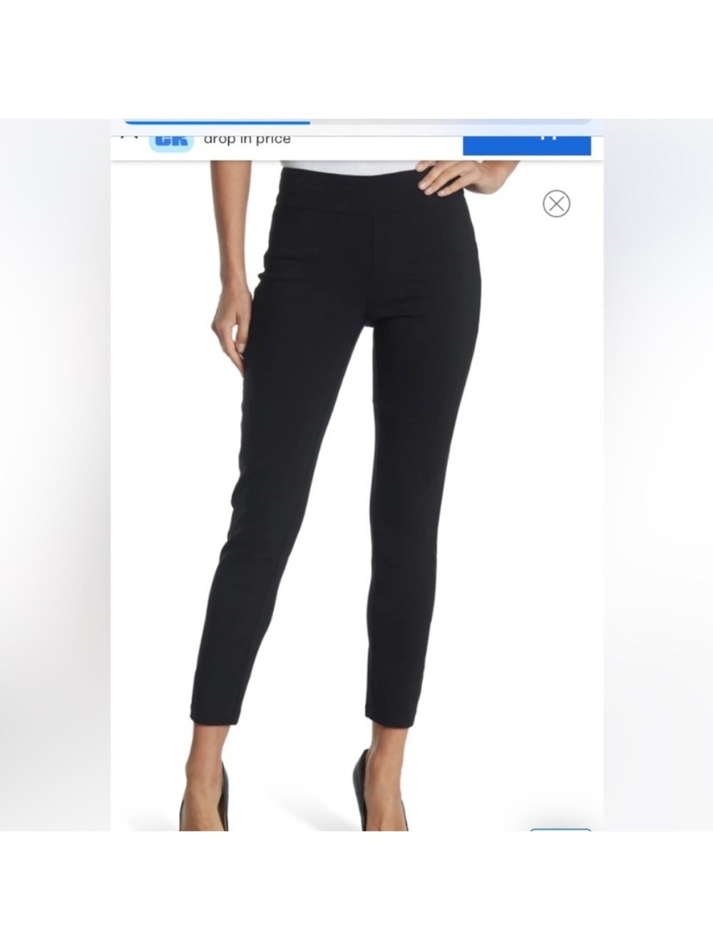 Nordstrom Black Slim Ankle Ponte Pants
